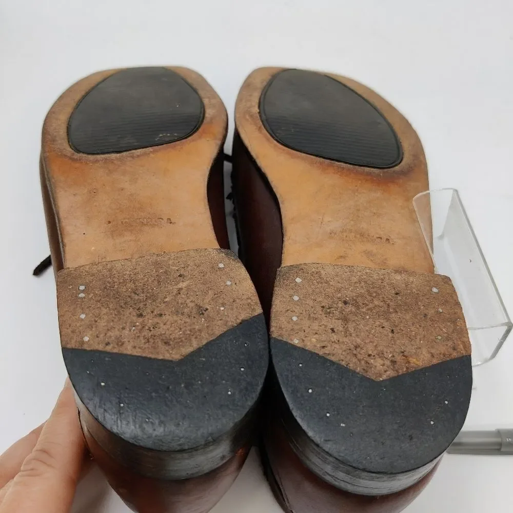 Barrie ltd Booters Mens Slip on Loafers in Brown Leather Sz 8.5 M Mocc Toe